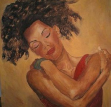 painting-black-woman-hugging-loving-herself-e1308138308417