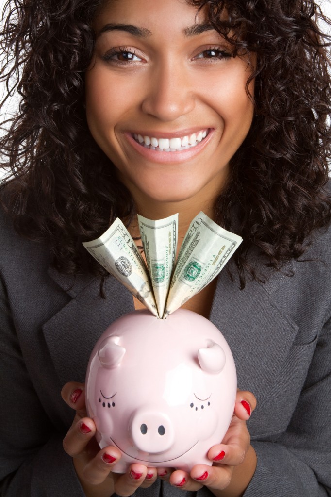 Piggy Bank Woman